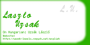 laszlo uzsak business card